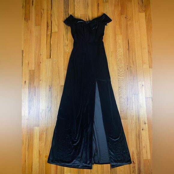 B. Smart Vintage Velvet Gown Size 5/6 High Slip - Picture 4 of 12